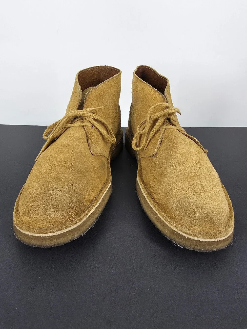 Clarks Originals Desert Boots Mens 11.5 Tan Suede Charles F Stead Chukka